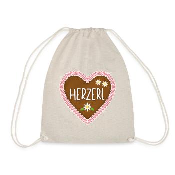 Herzerl Lebkuchenherz - Turnbeutel - Natur - Vorne