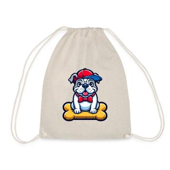 BULLDOGGE BULLDOG BULLY BULLIES FRENCHIE MOPS HUND - Turnbeutel - Natur - Vorne