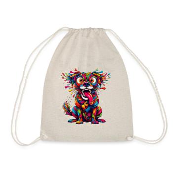 DOG CRAZY COLORFUL COLORFUL RAINBOW BLOB - Drawstring Bag - nature - Front