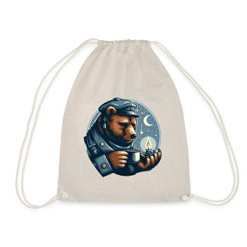 BEAR TEALIGHT MOONLIGHT MARITIME COFFEE TEA NORTH - Drawstring Bag - nature - Front