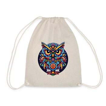 HIBOU TOTEM SAGESSE CONNAISSANCE OISEAU NUIT FORÊT NATURE - Sac de sport léger - nature - Devant