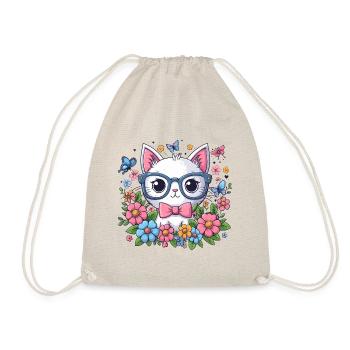 CAT, KITTEN, KITTEN, PET, FLOWER, MEADOW, SPRING - Drawstring Bag - nature - Front