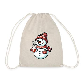 BONHOMME DE NEIGE BOISSON FROIDE CHALEUR CAFÉ THÉ HIVER - Sac de sport léger - nature - Devant