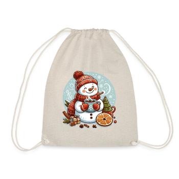 BONHOMME DE NEIGE BOISSON FROIDE CHALEUR CAFÉ THÉ HIVER - Sac de sport léger - nature - Devant