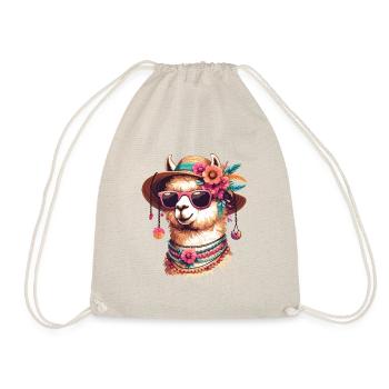 TSCHAKKA ALPAKA HIP TRENDY BLUME SONNENHUT FLOWER - Turnbeutel - Natur - Vorne