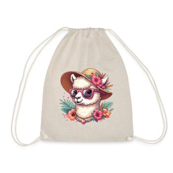 TSCHAKKA ALPAKA HIP TRENDY BLUME SONNENHUT FLOWER - Turnbeutel - Natur - Vorne