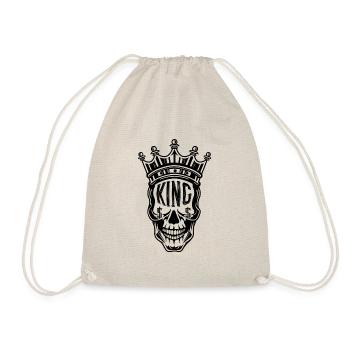 Couronne de crâne squelette roi - Sac de sport léger - nature - Devant