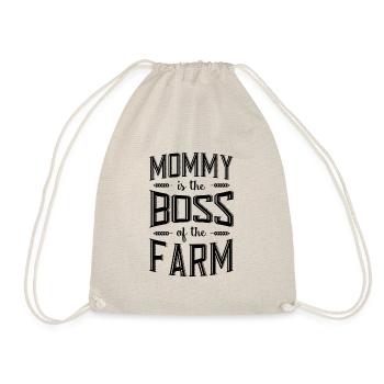 mama chef farm farm farmer - Drawstring Bag - nature - Front