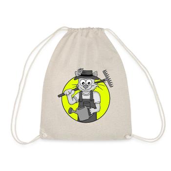 Chat jardinier rétro - Sac de sport léger - nature - Devant
