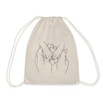 Hand mit Pfote - Turnbeutel - Natur - Vorne