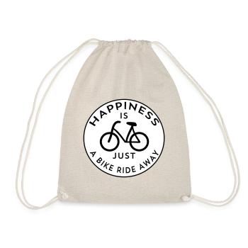 HAPPINESS BIKE RIDE - Turnbeutel - Natur - Vorne