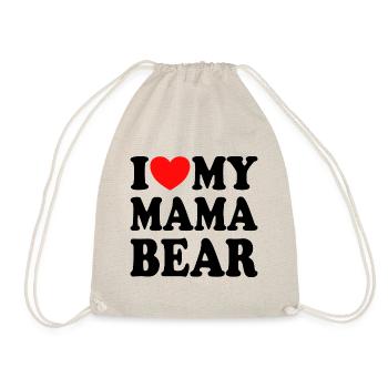 J'aime Ma Maman Ours - J'adore Ma Maman Ours - Sac de sport léger - nature - Devant