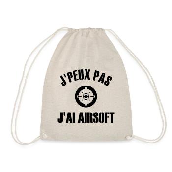 Je Peux Pas J'Ai Airsoft Humour Airsofteur - Sac de sport léger - nature - Devant
