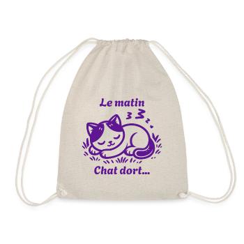 Chat Dort Chat Mignon Pas Du Matin - Sac de sport léger - nature - Devant