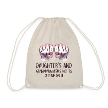Grandma Feminism Little Girl Granny - Drawstring Bag - nature - Front
