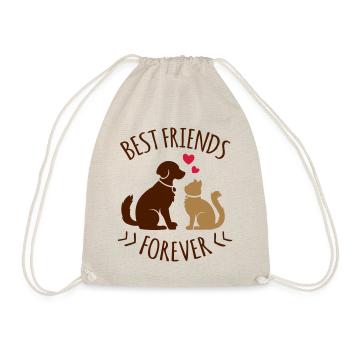 Love for animals <3 cat and dog - BFF - Drawstring Bag - nature - Front
