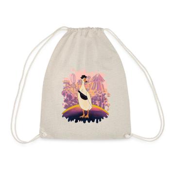 Party duck is at the start! - Drawstring Bag - nature - Front