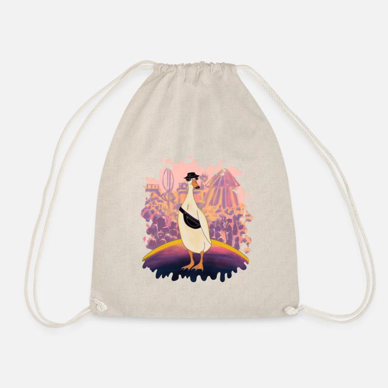 Party duck is at the start! - Drawstring Bag - nature