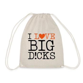 big dicks love - Drawstring Bag - nature - Front