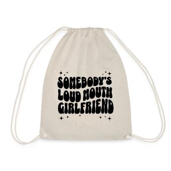 Humorous phrase girlfriend - Drawstring Bag - nature - Front