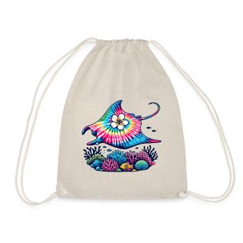 Tie Dye Ray Manta Kreuzfahrt Urlaub 2024 Hawaii - Turnbeutel - Natur - Vorne