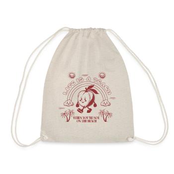 Life Is A Peach Retro Comic Style - Drawstring Bag - nature - Front