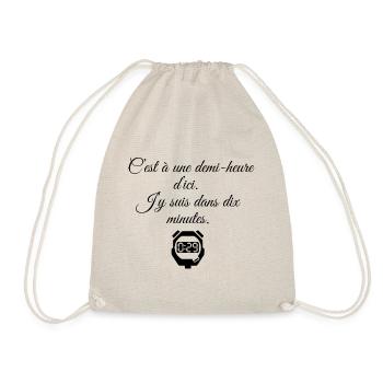 c'est à une demie heure, j'y suis dans 10 minutes - Sac de sport léger - nature - Devant