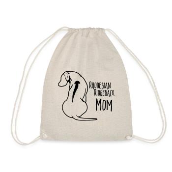 RHODESIAN RIDGEBACK MOM Hund Hunde Mama Wilsigns - Turnbeutel - Natur - Vorne
