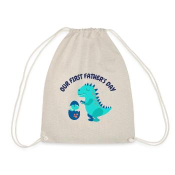 OUR FIRST FATHER'S DAY - Drawstring Bag - nature - Front