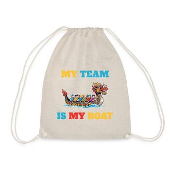 My Team is my Boat - Drawstring Bag - nature - Front
