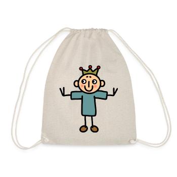 Petit roi prince fils enfant frère garçon Bub - Sac de sport léger - nature - Devant
