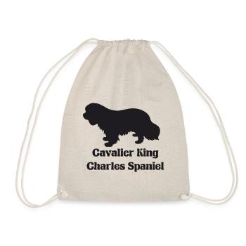 Cavalier King Charles Spaniel Silhouette - Turnbeutel - Natur - Vorne