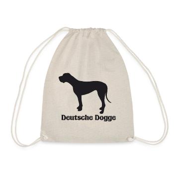 Deutsche Dogge Silhouette - Turnbeutel - Natur - Vorne
