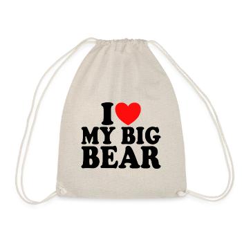 J'Aime Mon Gros Ours Couple Homme Ours - Sac de sport léger - nature - Devant