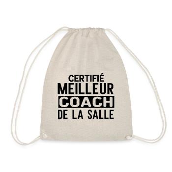 Certifié meilleur coach - cadeau coach - Sac de sport léger - nature - Devant