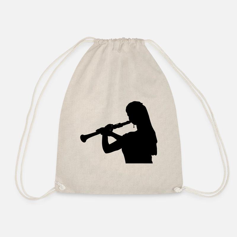 musik klarinette instrument - Turnbeutel - Natur