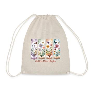 Adore Les Livres Fleurs Lectrice Femme - Turnbeutel - Natur - Vorne