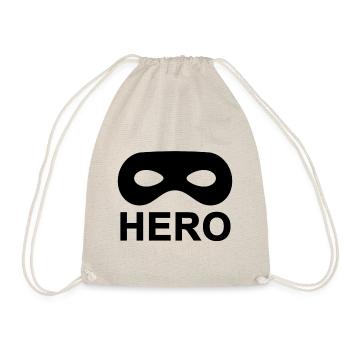 Black Hero Mask. - Drawstring Bag - nature - Front