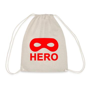 Red Hero Mask. - Drawstring Bag - nature - Front
