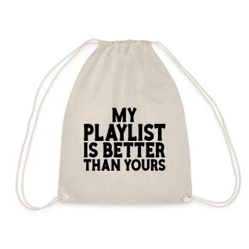 Playlist besser als dein DJ-Musiker - Turnbeutel - Natur - Vorne