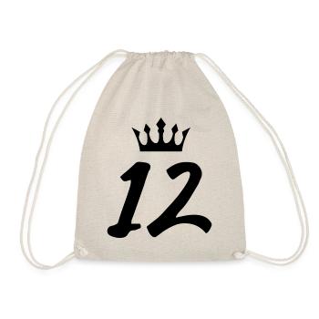 12 Zahl Krone - Turnbeutel - Natur - Vorne