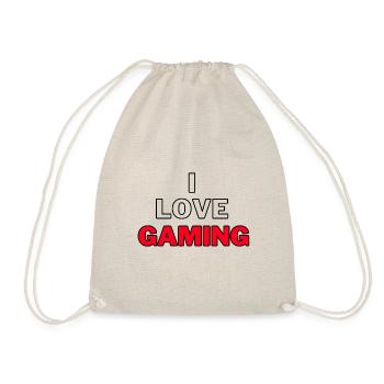 I Love Gaming - Gamer Zocken Videospiele - Turnbeutel - Natur - Vorne