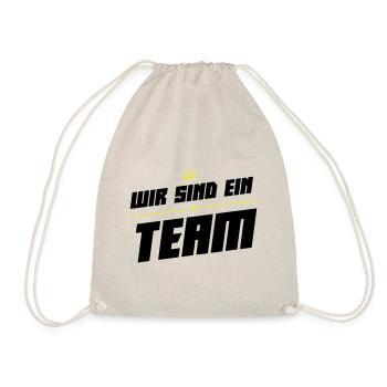 wir sind ein team krone - Turnbeutel - Natur - Vorne