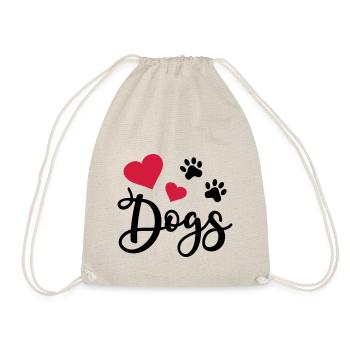 Chien Patte Patte de chien amoureux des chiens - Sac de sport léger - nature - Devant