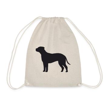 Bullmastiff Silhouette - Turnbeutel - Natur - Vorne