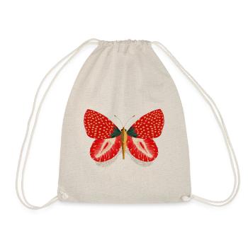 Graphique Vintage Papillon Fraise - Sac de sport léger - nature - Devant