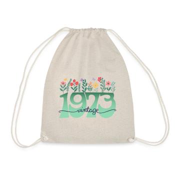Motif Fleurs 1973 Fête Anniversaire Femme 50 Ans - Sac de sport léger - nature - Devant
