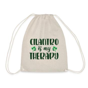 Cilantro is my therapy I love cilantro - Drawstring Bag - nature - Front