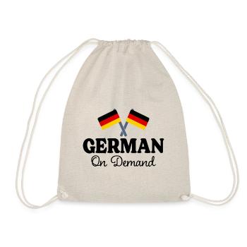 Deutsch auf Anfrage Deutsch-Dolmetscher - Turnbeutel - Natur - Vorne
