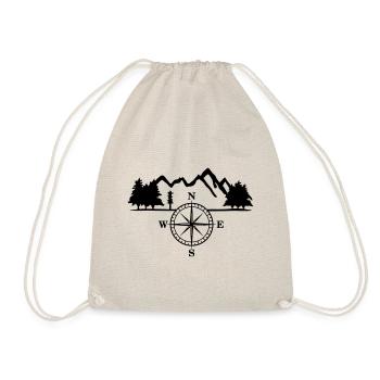 Mountains, Trees and Compass, Survival - Sac de sport léger - nature - Devant